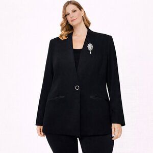 Carissimo Black one button black blazer jacket Size: 8